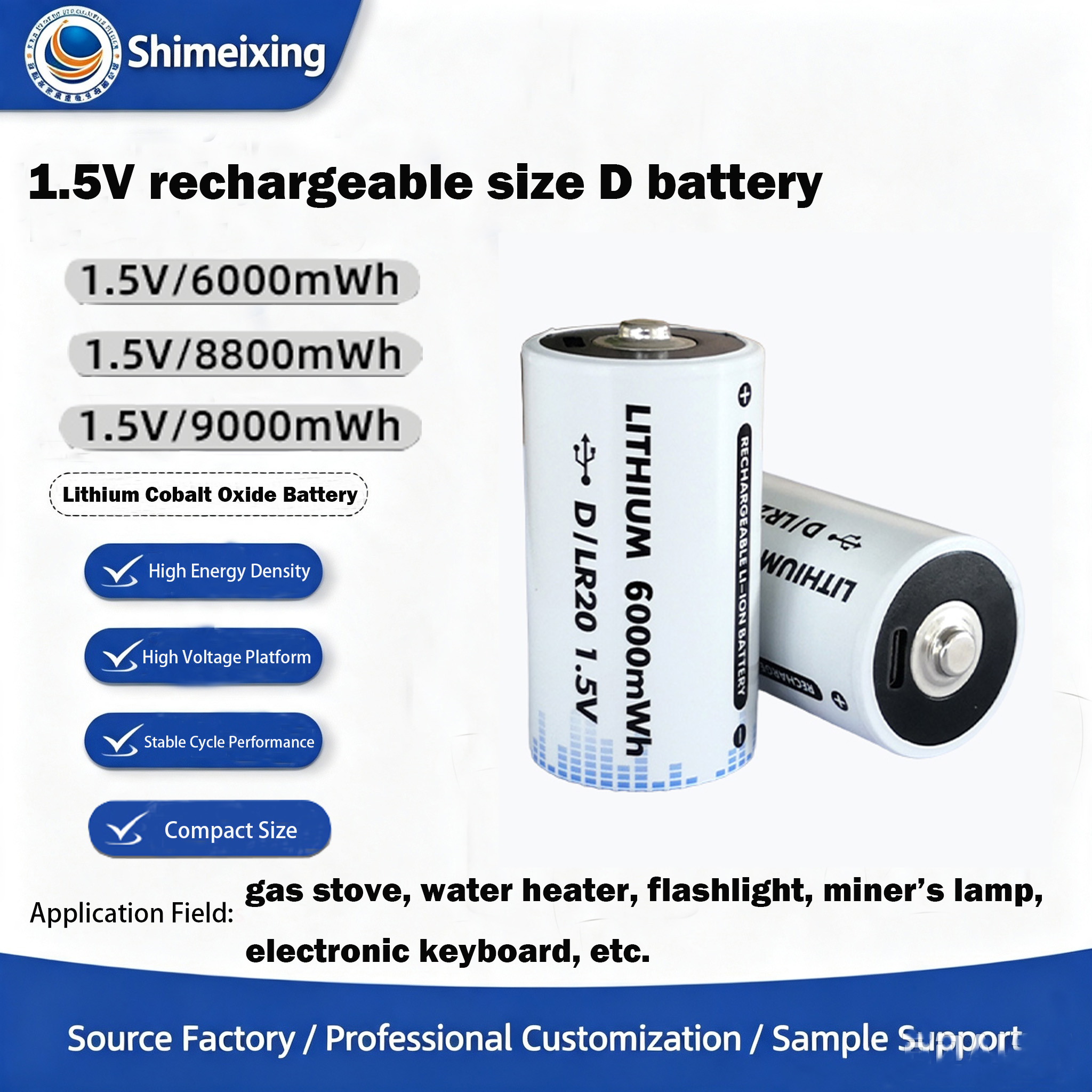 <strong>Cross‑border Hot Sale 1.5V Rechargeable </strong>